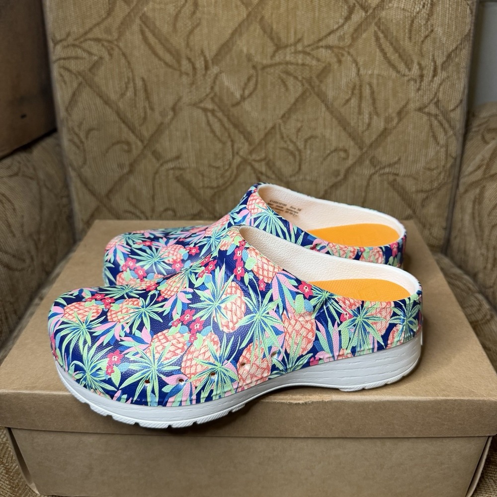 Dansko Kane Pineapples Women's US 7.5-8 EU 38 Molded Clogs